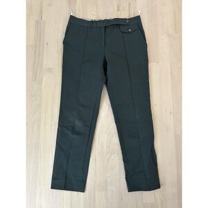 CELINE Green Cotton Blend Stretch Trousers Pants Made in Italy Size 38